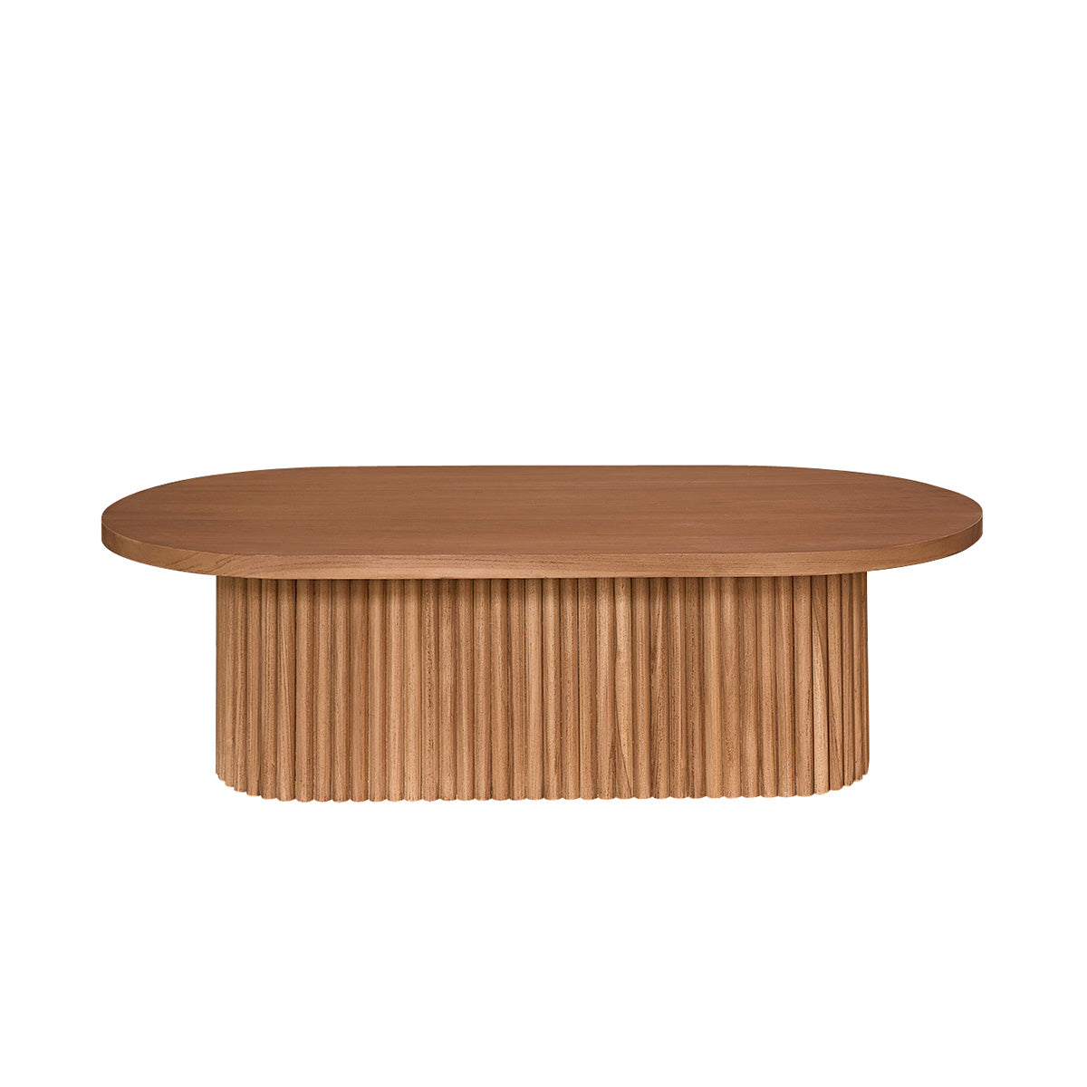 Berah Getah Coline table basse salon teck ovale 120 cm