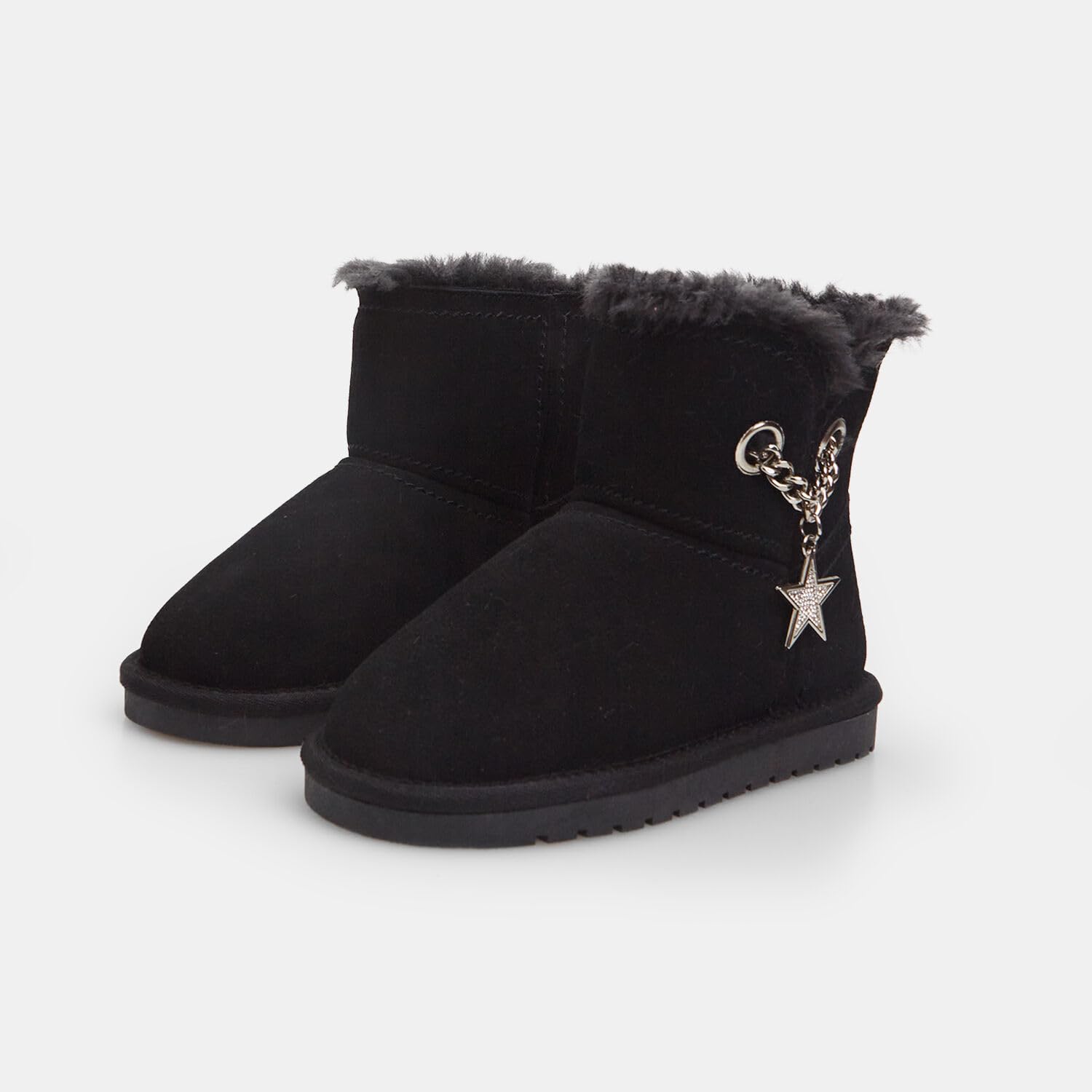 Bata Bottines bottillons fille suède chaîne étoile