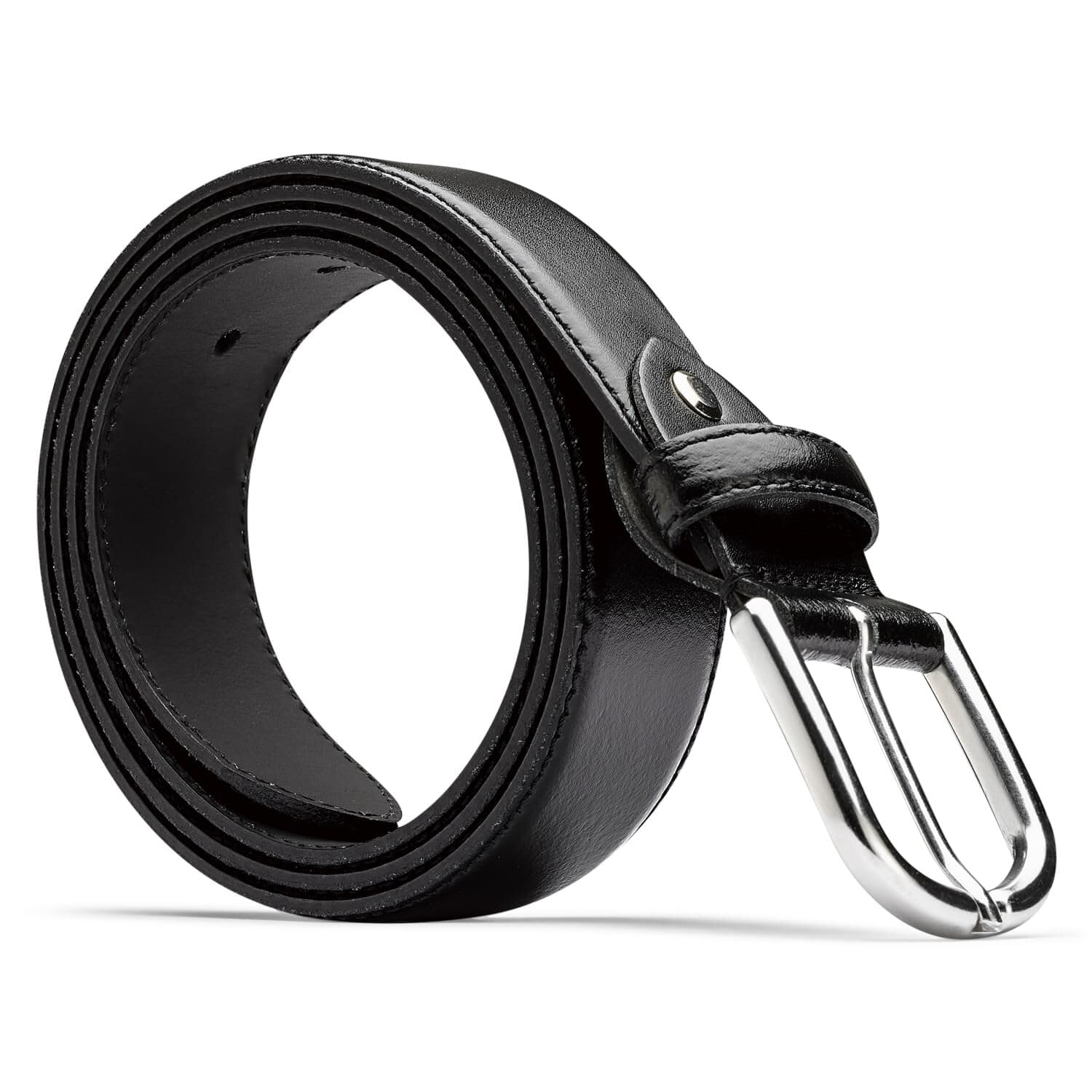 Bata Ceinture homme cuir noir surpiqûres
