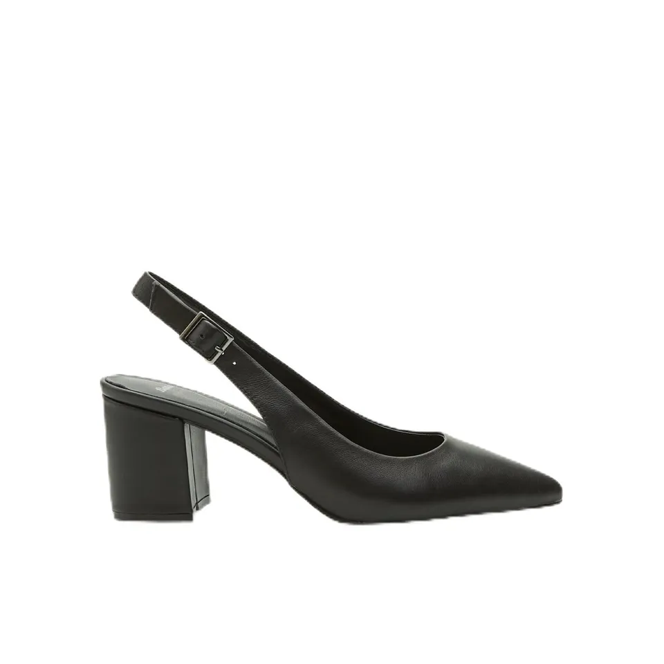 Bata escarpins slingback cuir femme talons