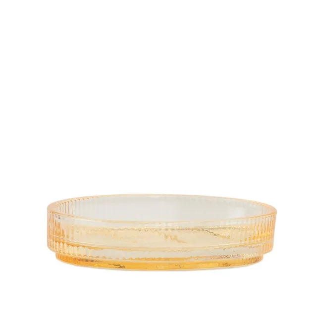 Andrea House porte-savon jaune verre vintage