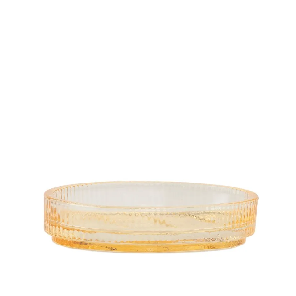 Andrea House porte-savon jaune verre vintage