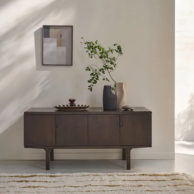 Berah Getah LAZARE Meuble TV manguier 120 cm 4 portes