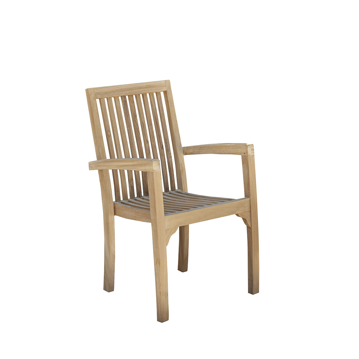 Berah Getah MALTE fauteuil jardin teck massif empilable