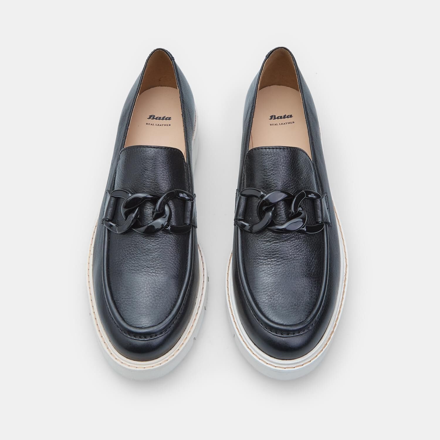 Bata Mocassins cuir accessoire élégant 37 EU femme