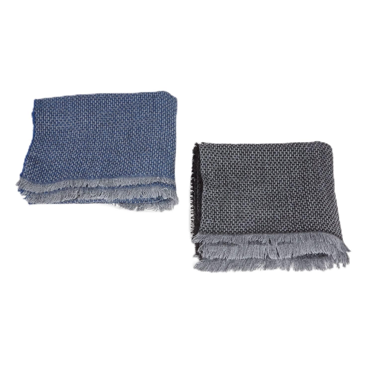 Bata Écharpe homme franges effet tressé doux
