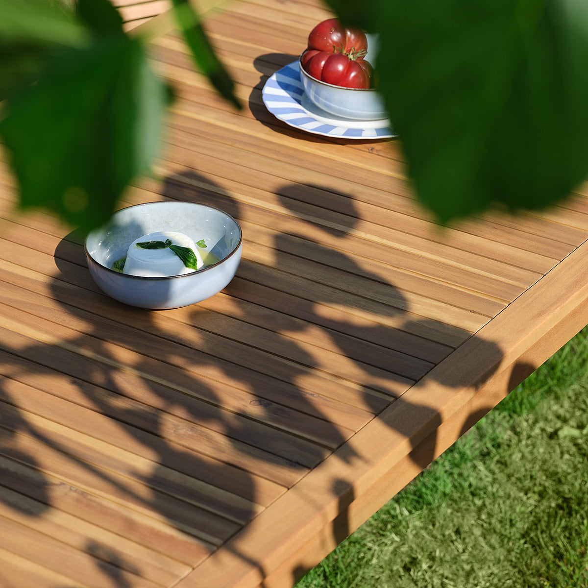 Berah Getah Milos table de jardin acacia 200 cm huilé