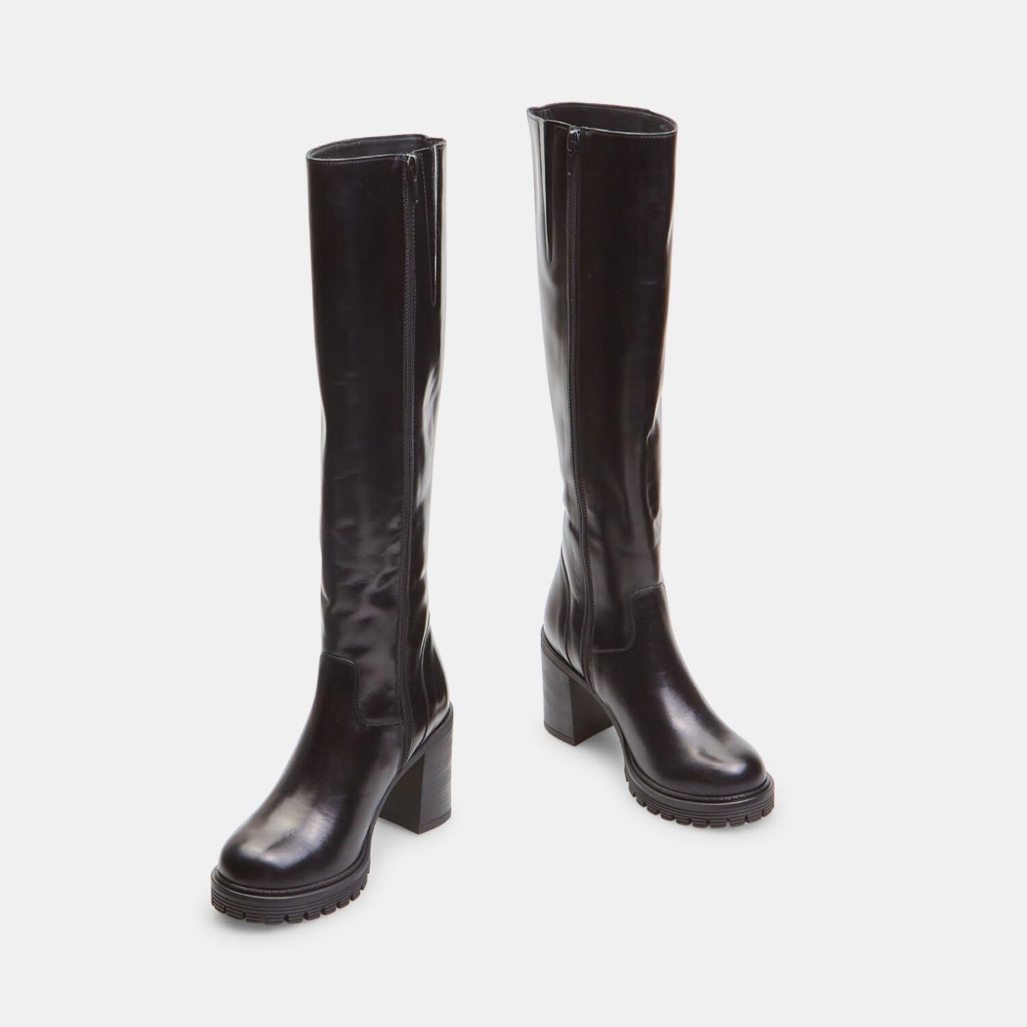 Bata bottes montantes femme cuir talon crantée