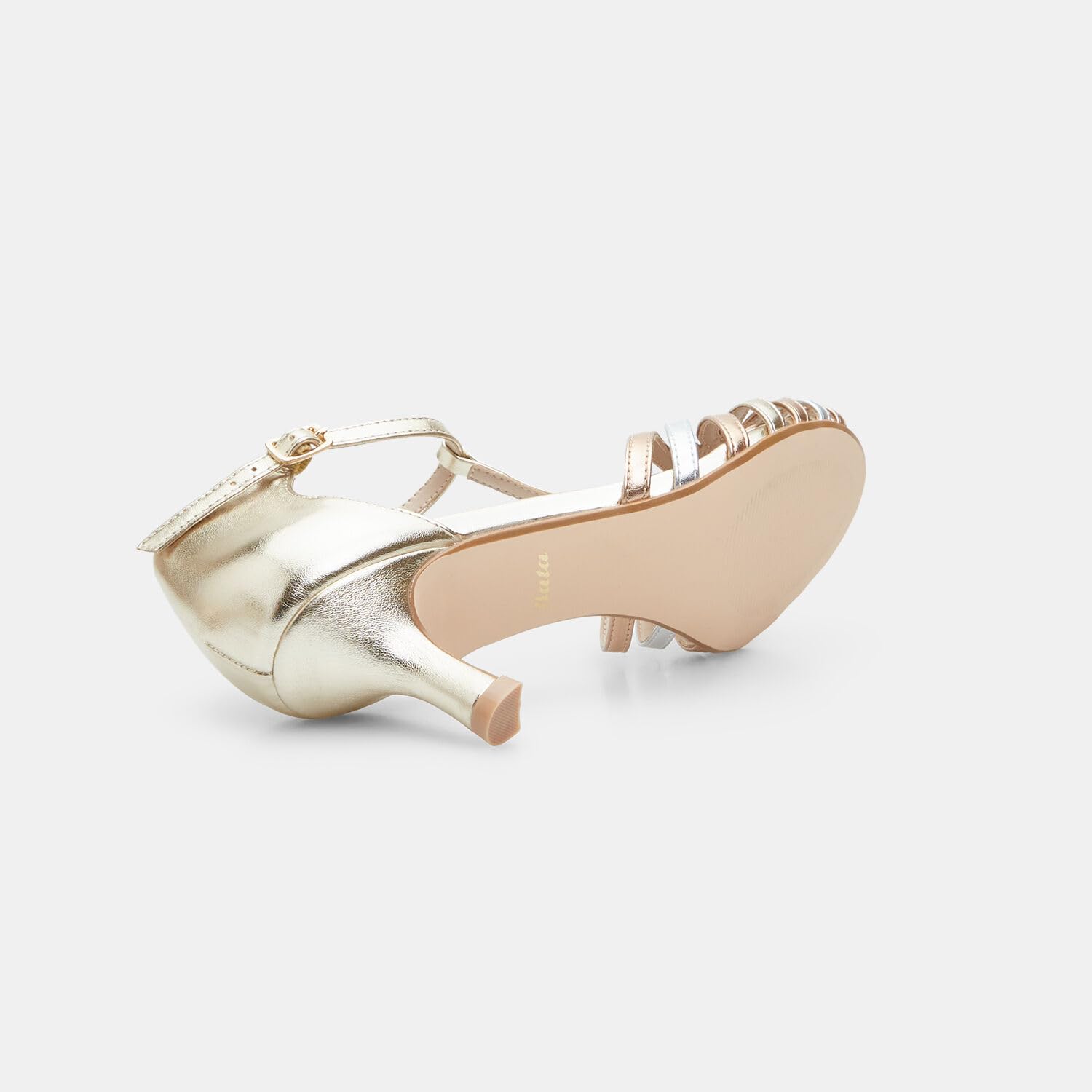 Bata Sandales femme talon 6 cm T-bar croisées