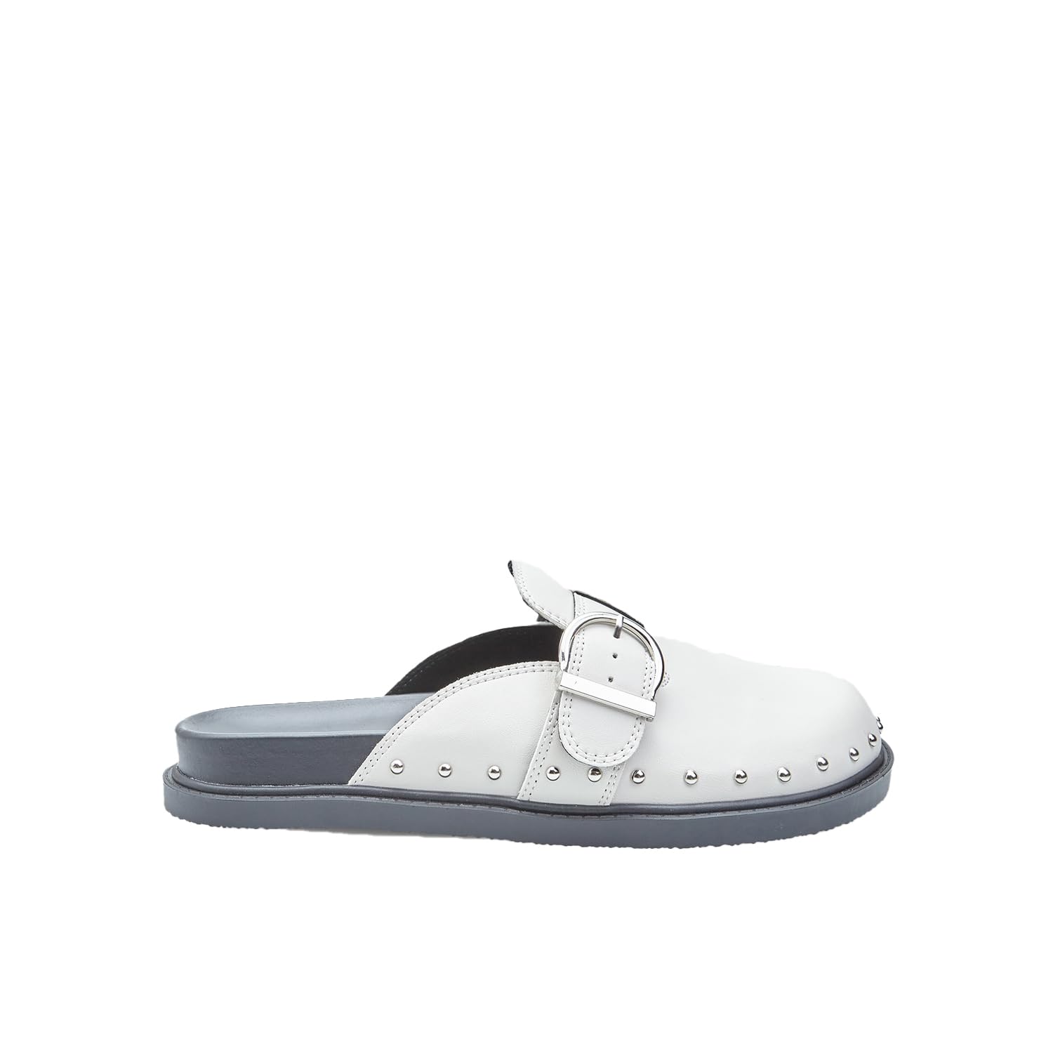 Bata Mocassins Femme Boucle Clous Noirs - Mocassins plats