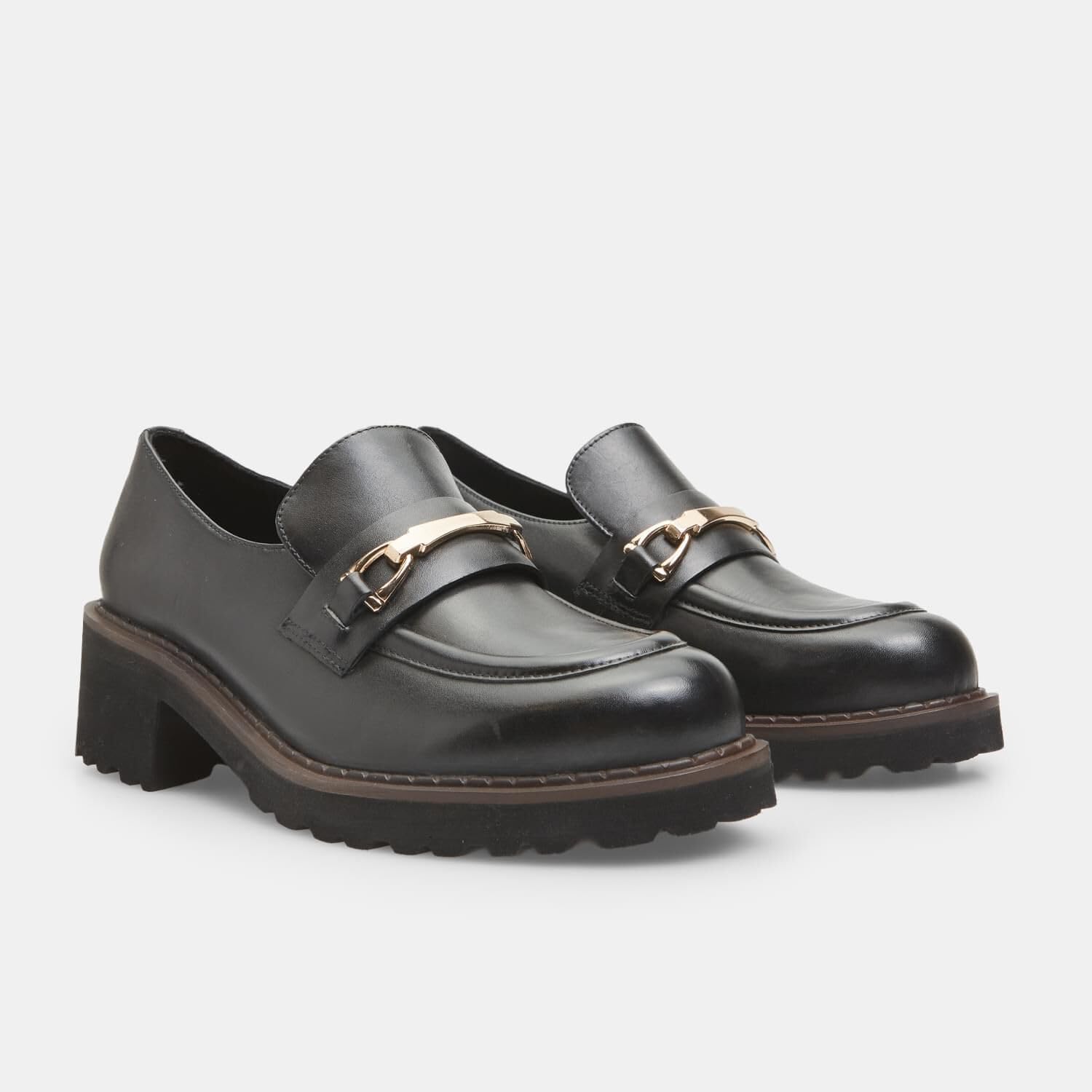 Bata Mocassins femme cuir à talon track