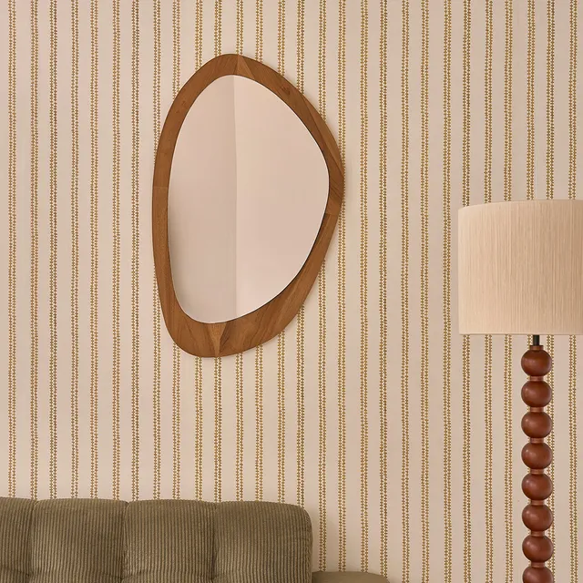 Berah Getah Adele miroir organique teck 90x60 cm