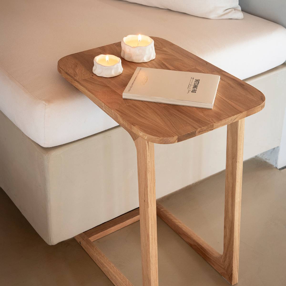 Andrea House Mueble table appoint chêne moderne canapé