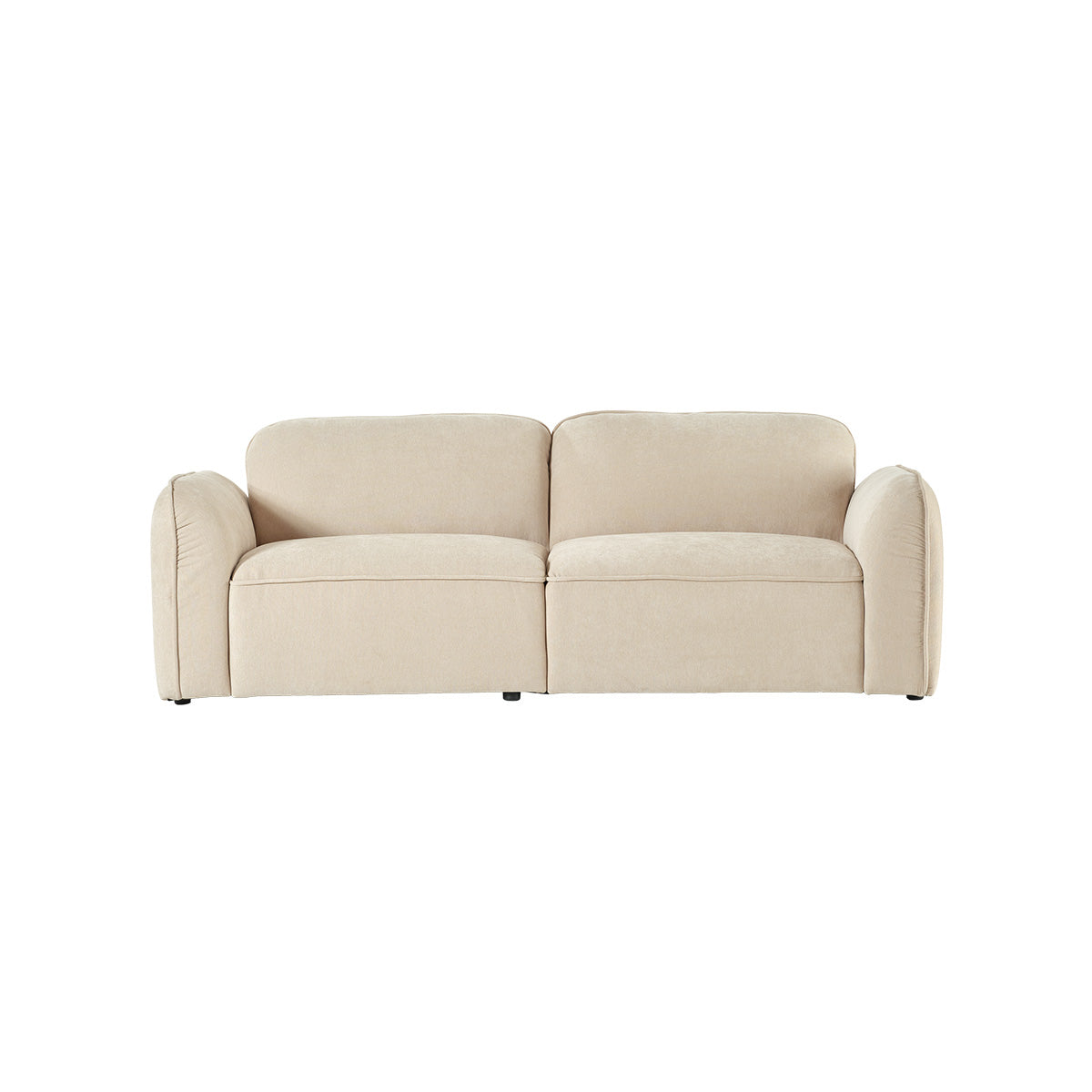 Berah Getah Hector canapé 3 places velours beige chiné