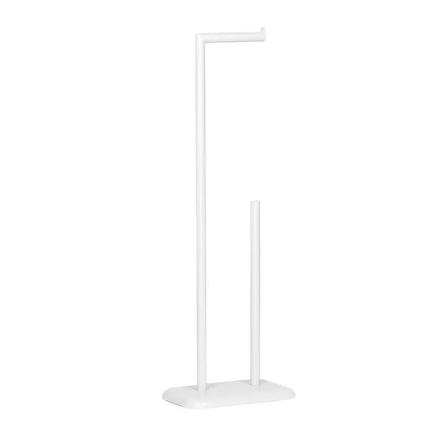 Andrea House Baño porte rouleau WC blanc métal brosse