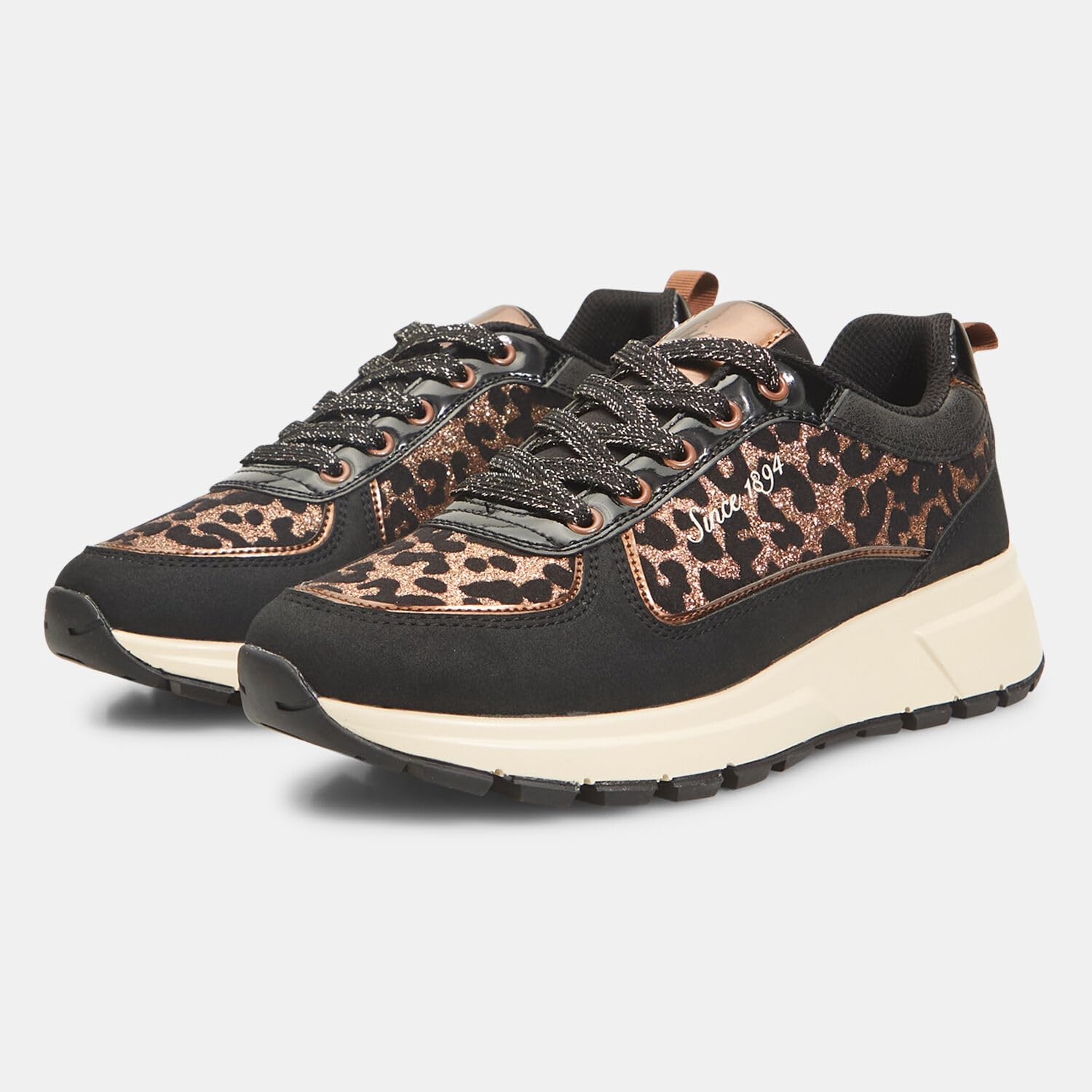 Bata Sneakers Femme Animalier Baskets à Paillettes