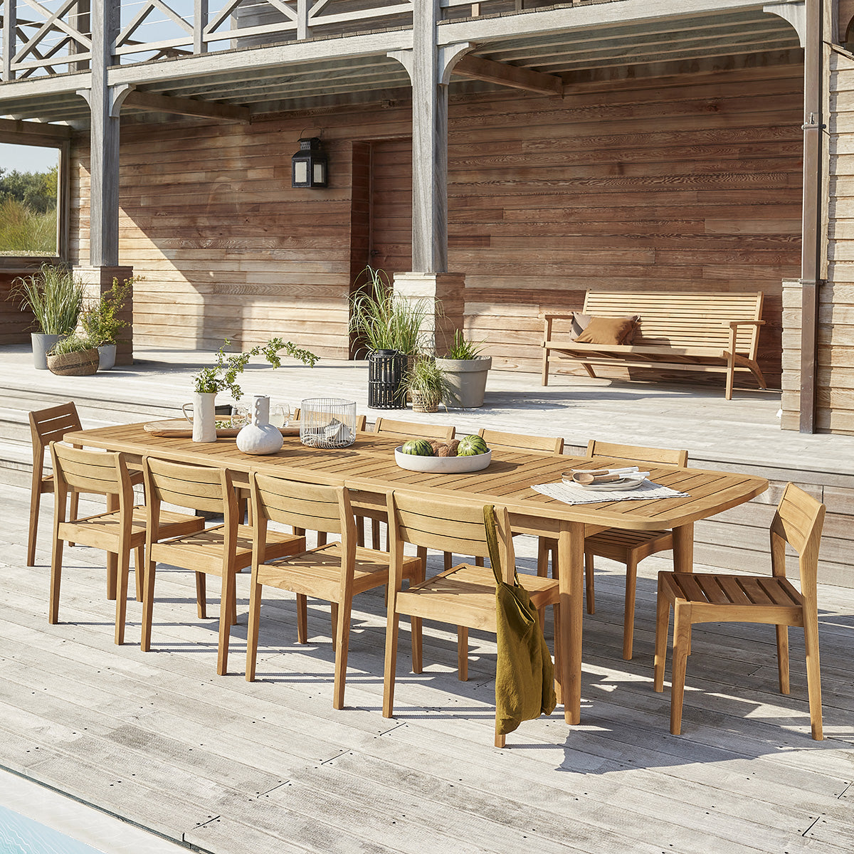 Berah Getah Hortense chaise jardin teck recyclé