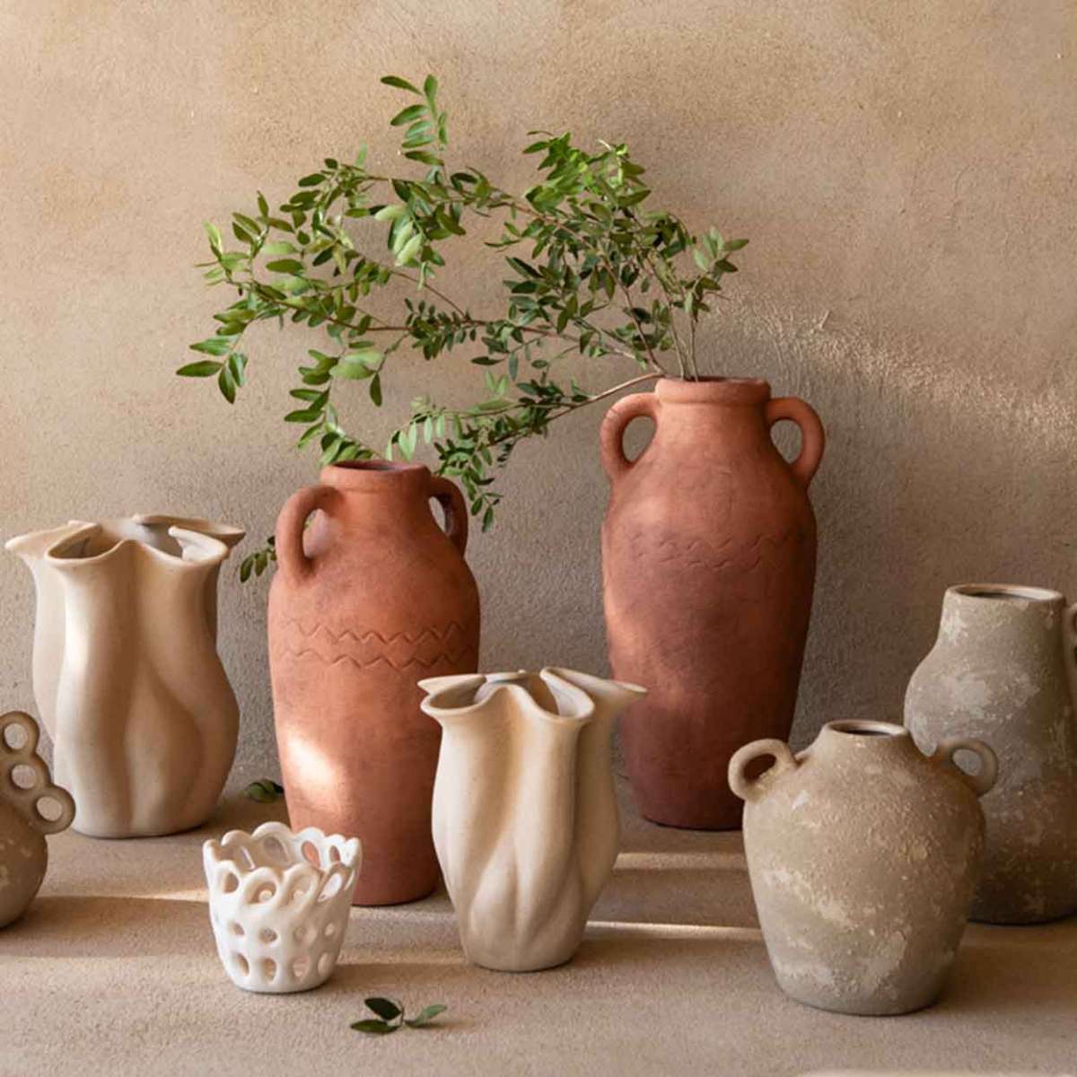Andrea House Maó vase céramique terracotta 37,5 cm