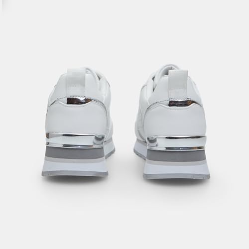 Bata sneakers femme plateforme 3 cm blanche