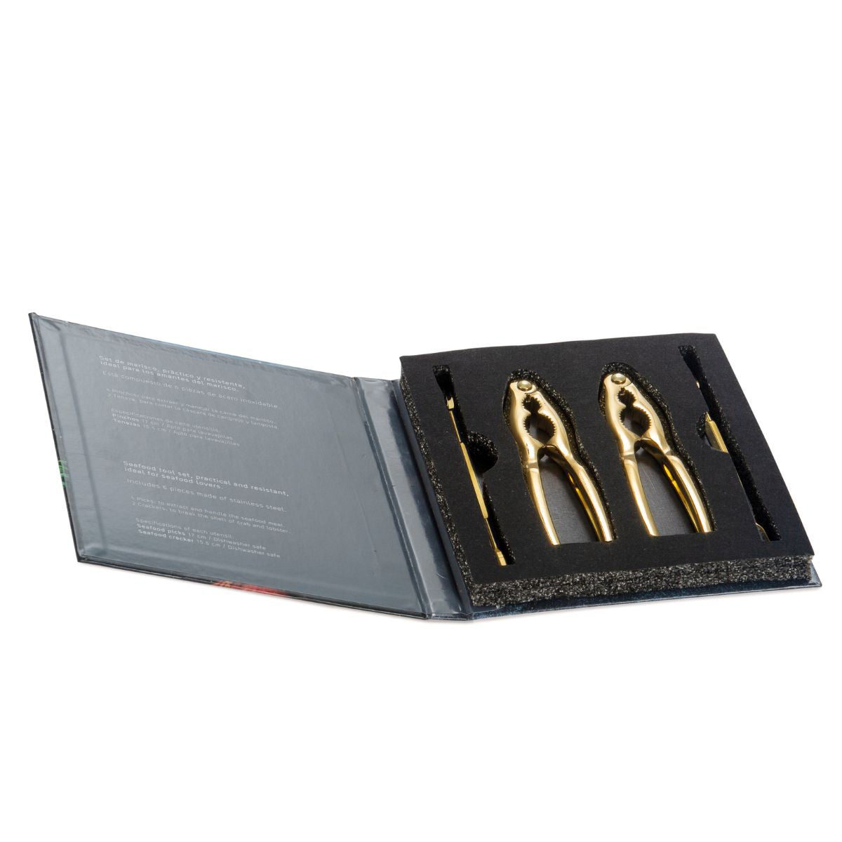 Andrea House kit ouvre-huîtres acier doré fruits de mer
