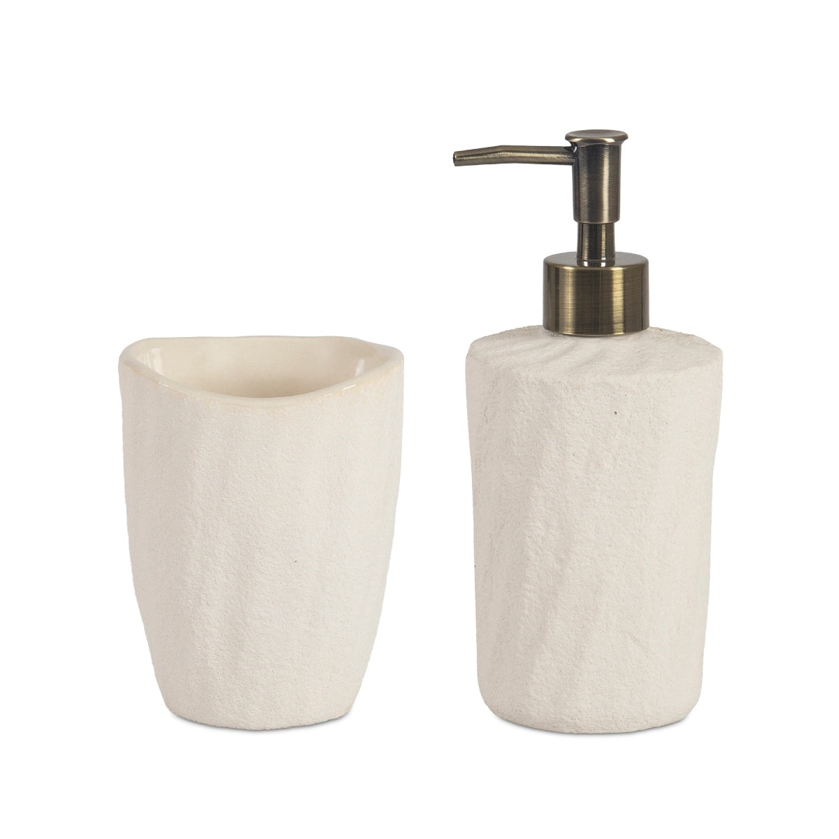 Andrea House Baño distributeur savon céramique beige Sand