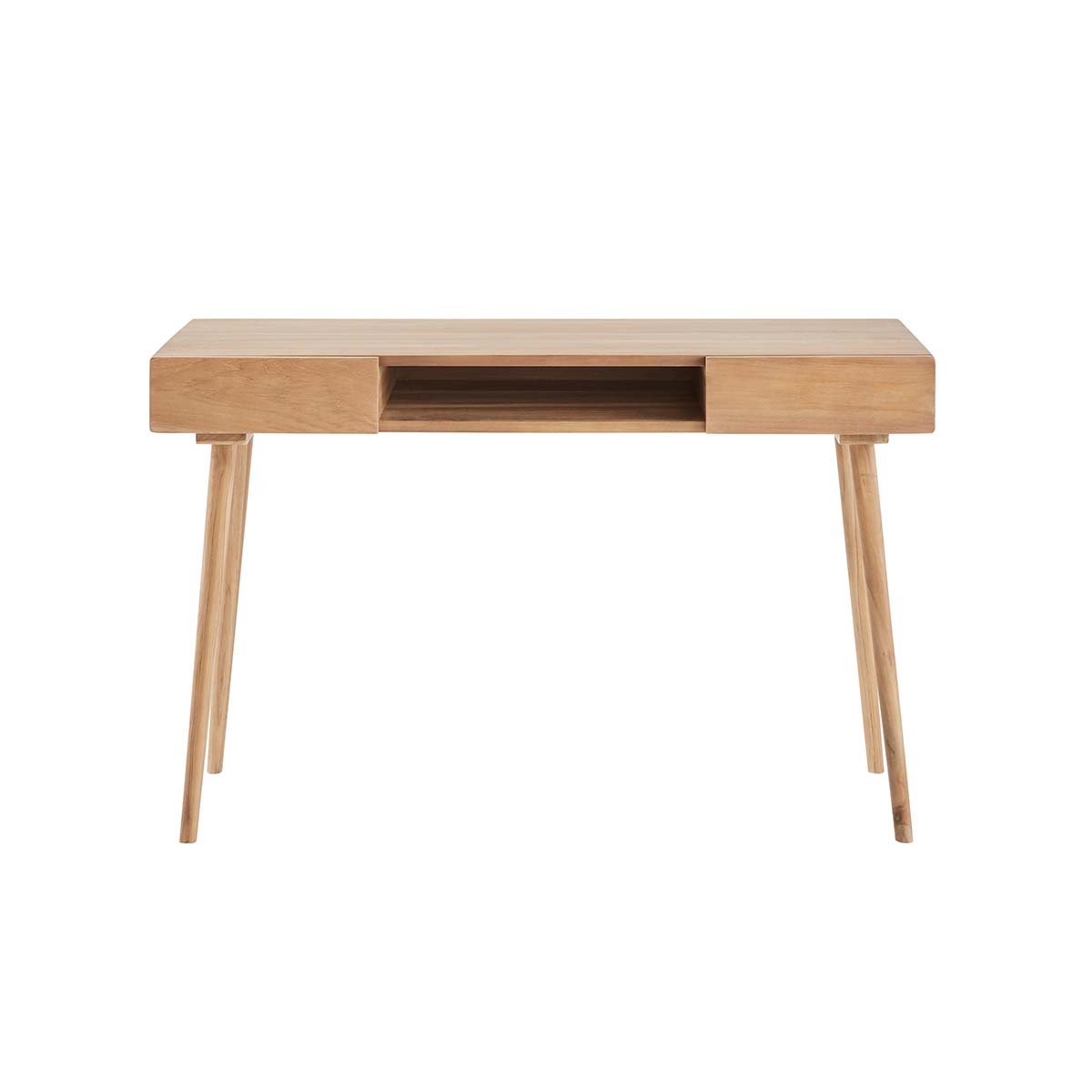 Berah Getah Isaure bureau teck 120 cm 2 tiroirs