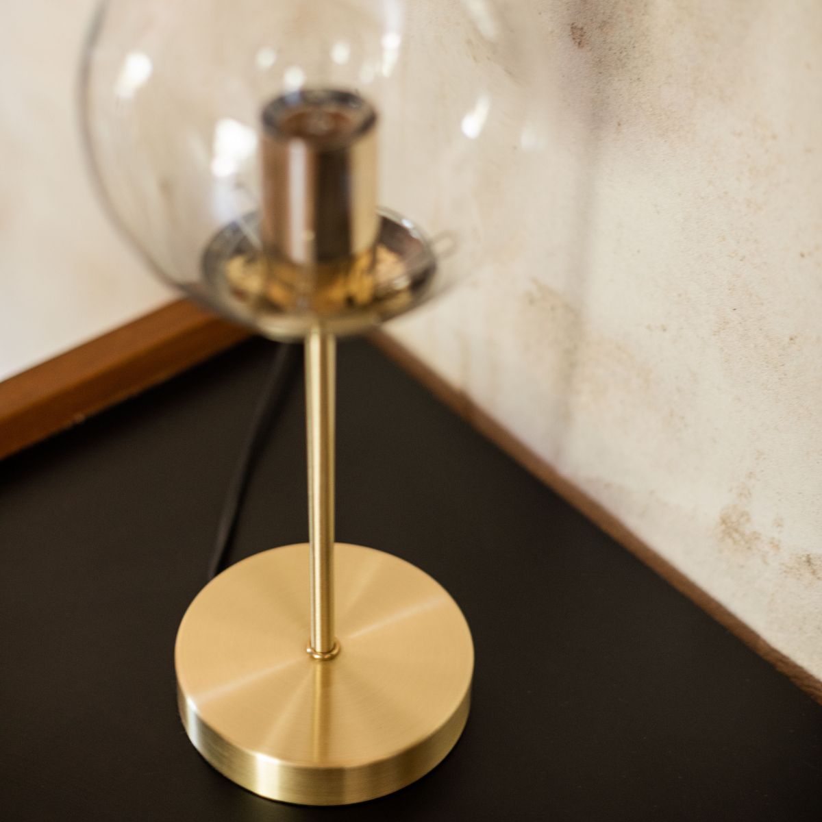 Andrea House lampe table cristal dorée moderne