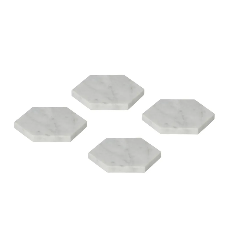 Andrea House dessous de verre marbre blanc gris