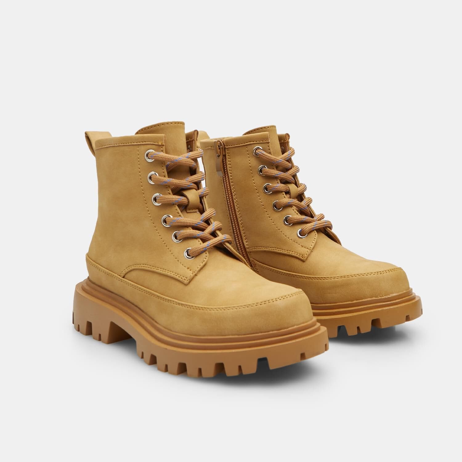 Bata Bottines Garçon Cuir Marron à Lacets Confort