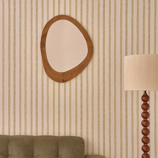 Berah Getah Adele miroir organique teck 75x60 cm naturel