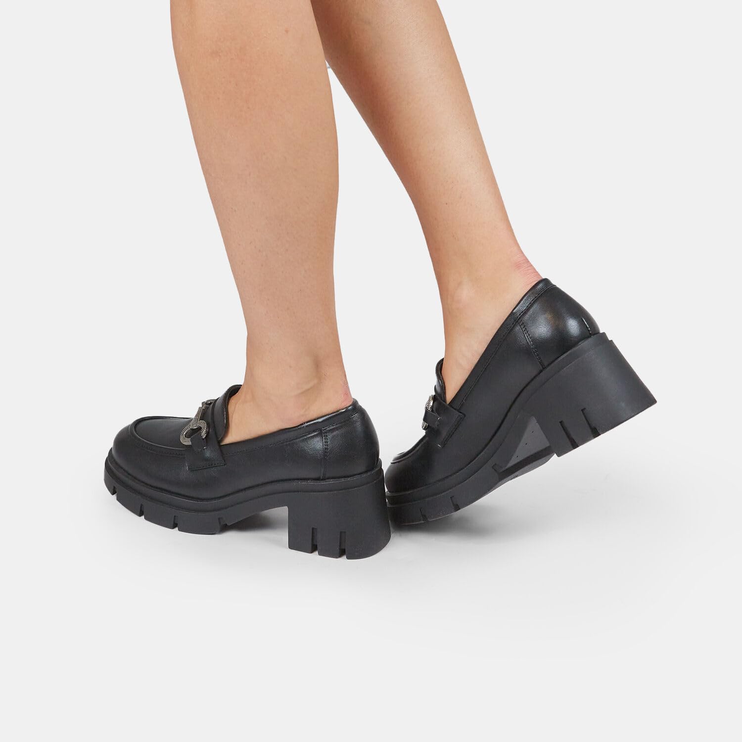 Bata Red Label Mocassins Femme Talon Midi Barrette