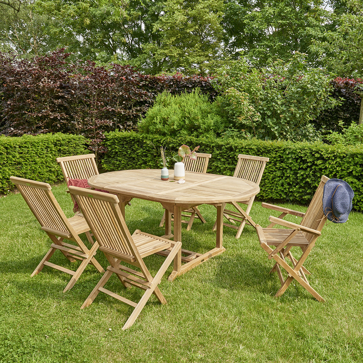 Berah Getah Midland lot 2 fauteuils jardin teck pliant