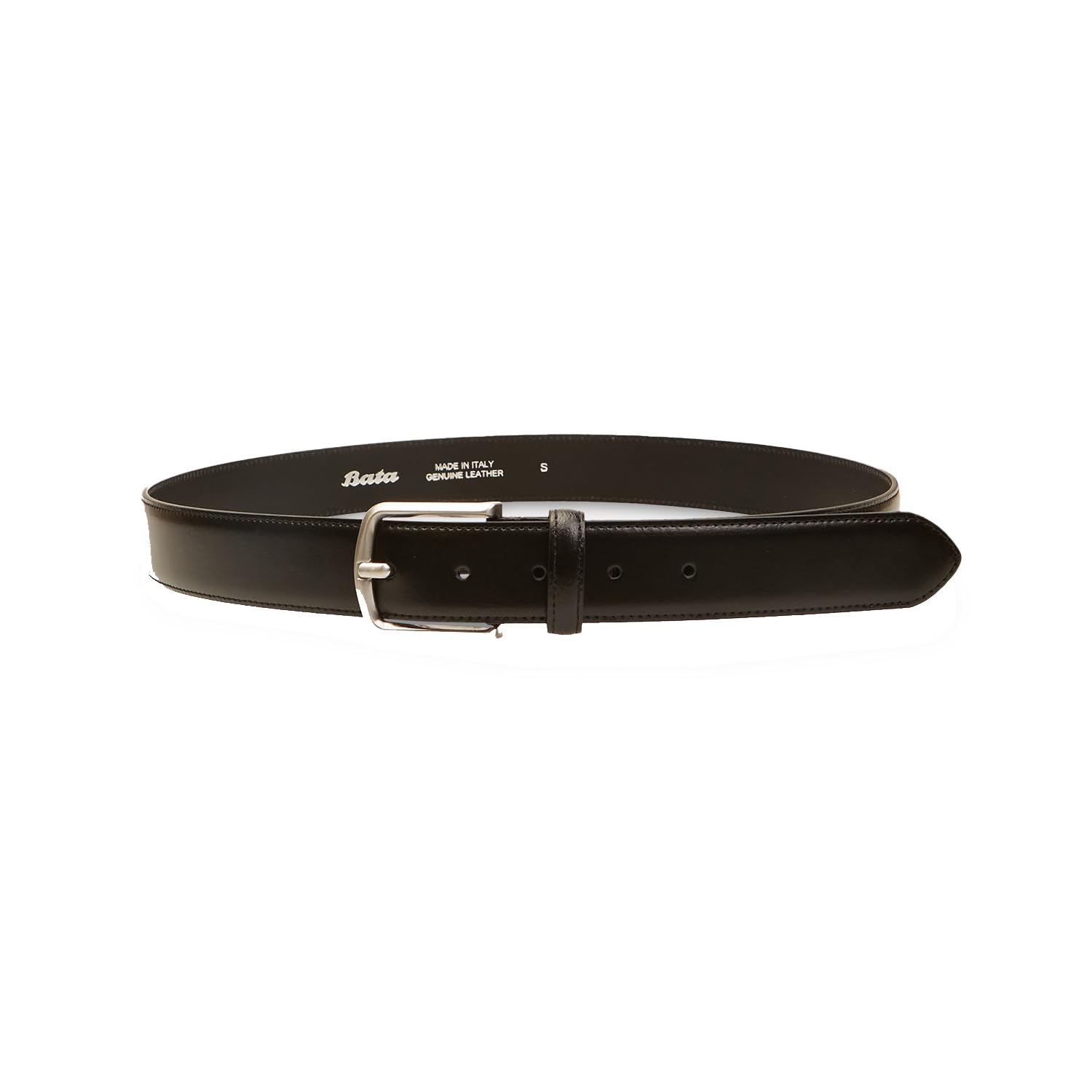 Bata Ceinture homme cuir noir surpiqûres