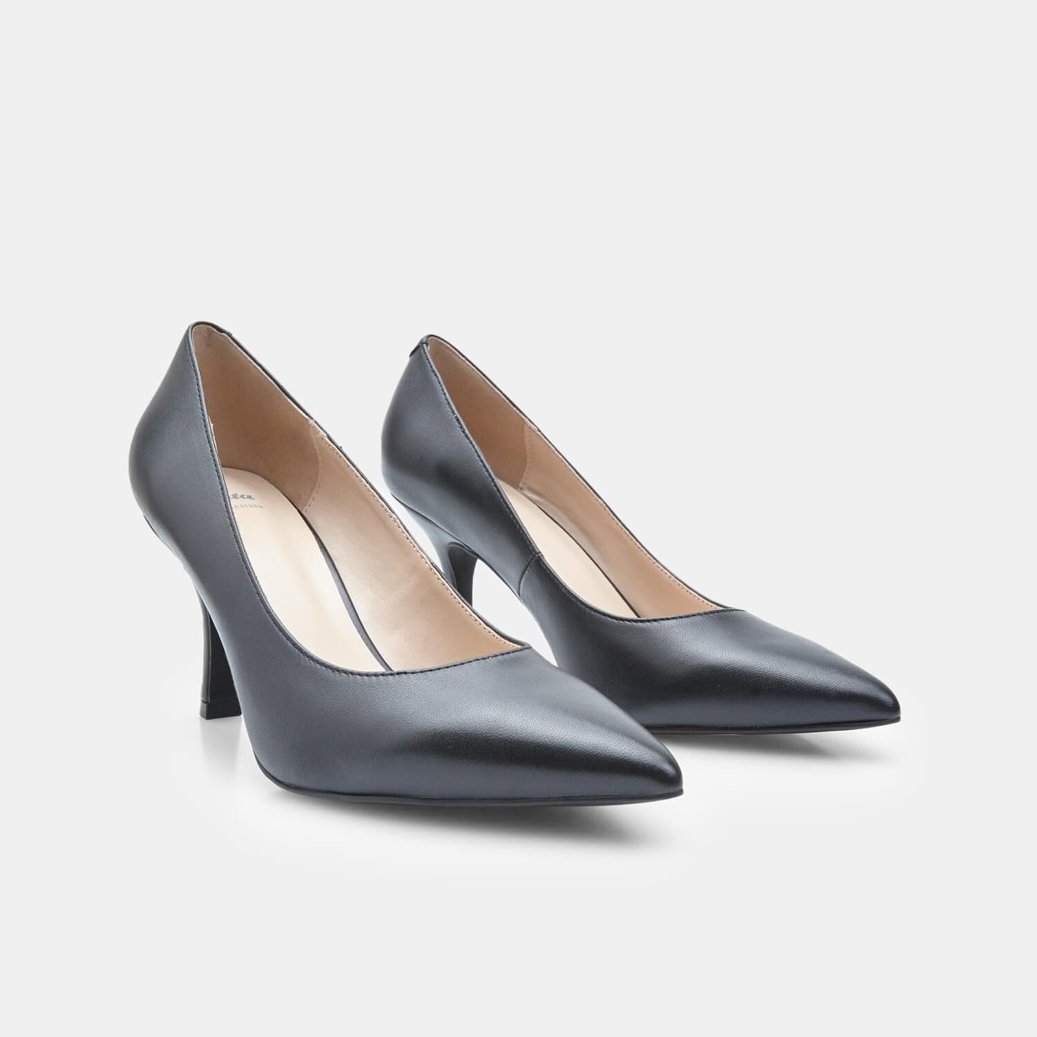 Bata Escarpins Cuir Femme Talons Confortables Nude