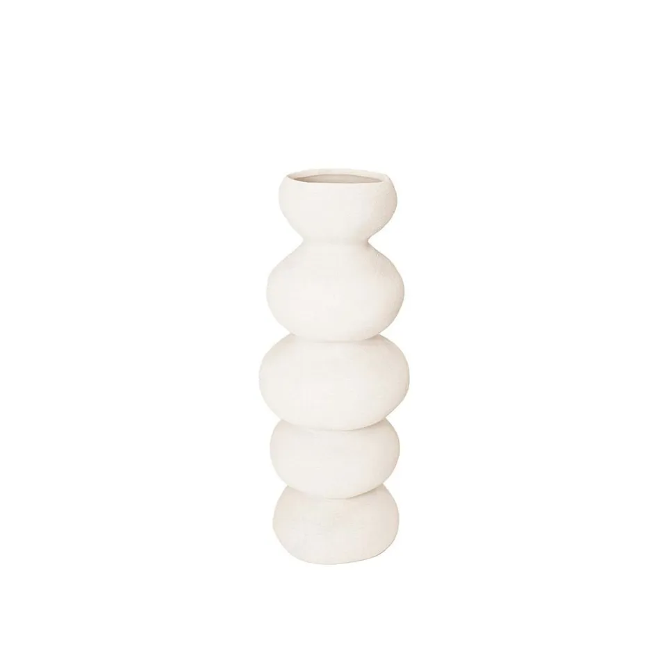 Andrea House Siracusa vase céramique blanc Ø15x38 cm