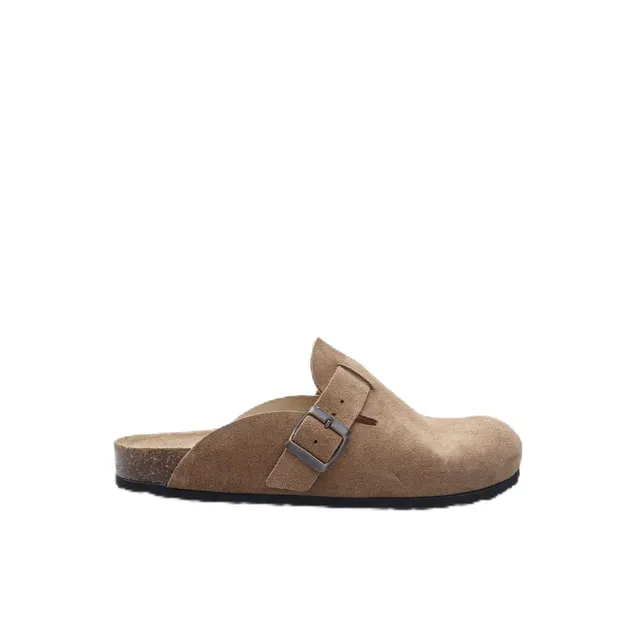 Bata Sandales Mules en suède homme confortables