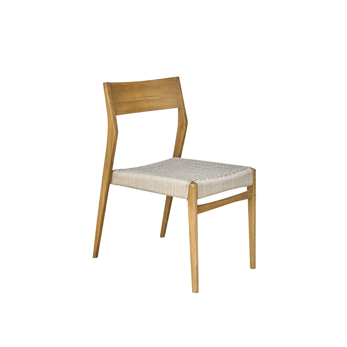 Berah Getah Livie chaise jardin teck cordage beige