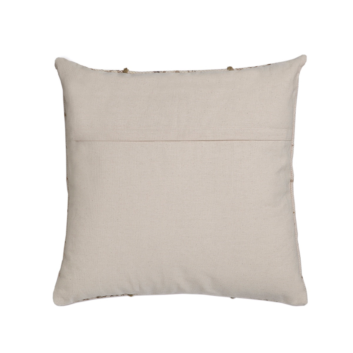 Andrea House Textil coussin marron pompons 50x50