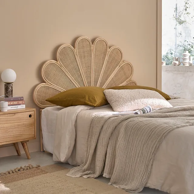Berah Getah Romy tête de lit rotin cannage 140 cm