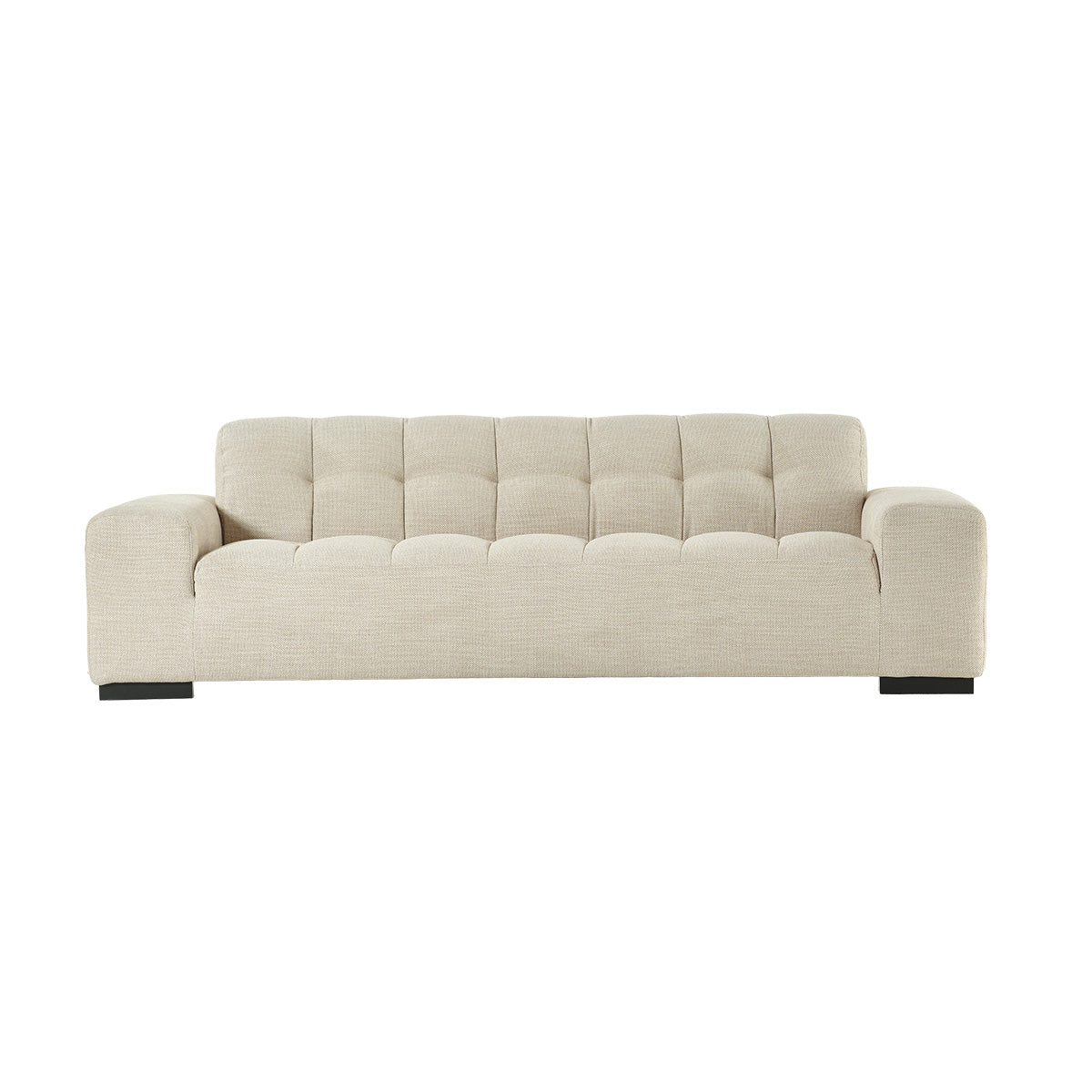 Berah Getah Alphonse canapé tissu 4 places beige chiné