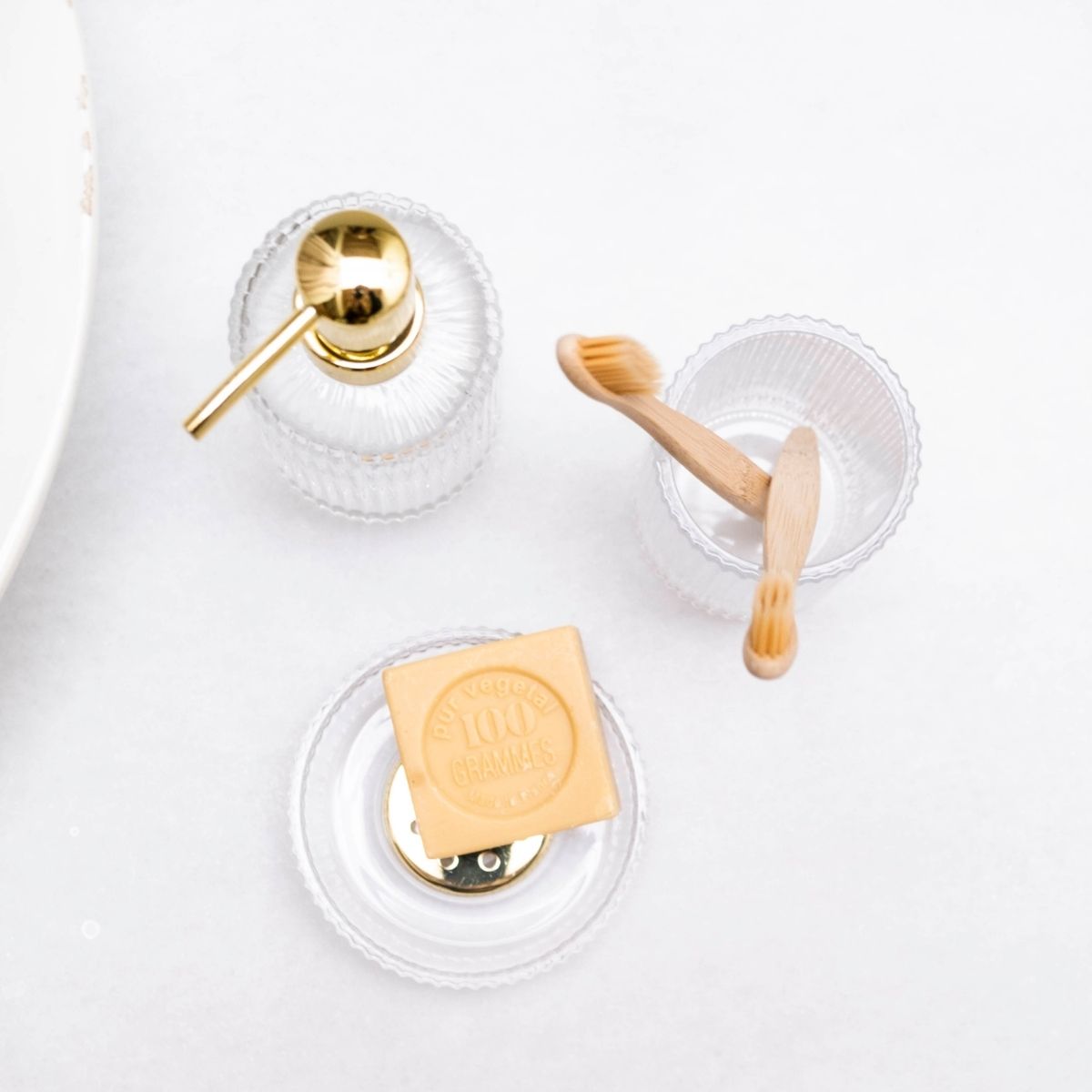 Andrea House Baño porte-brosses verre classique salle de bain