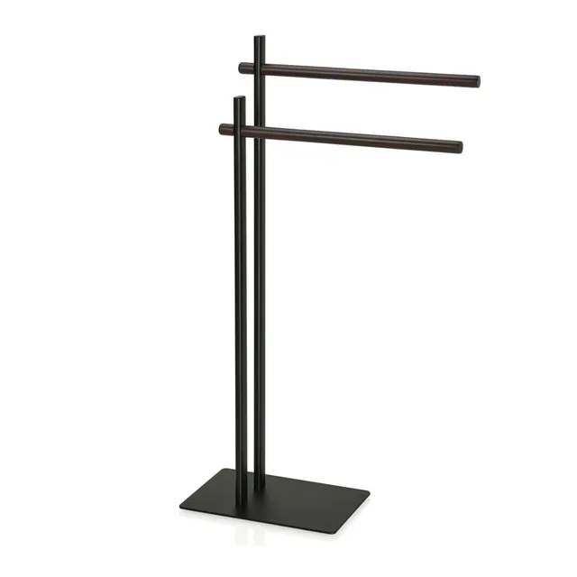 Andrea House Bain porte-serviettes pied noir bois