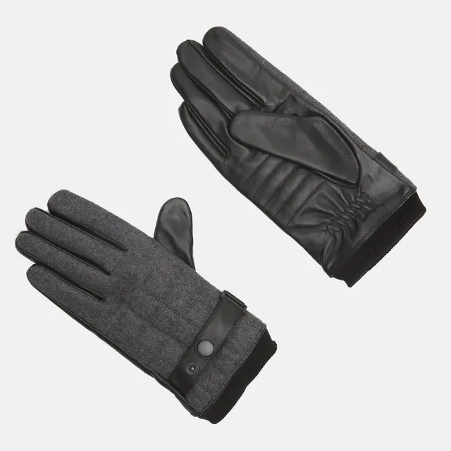 Bata Gants gants homme cuir tissu hiver