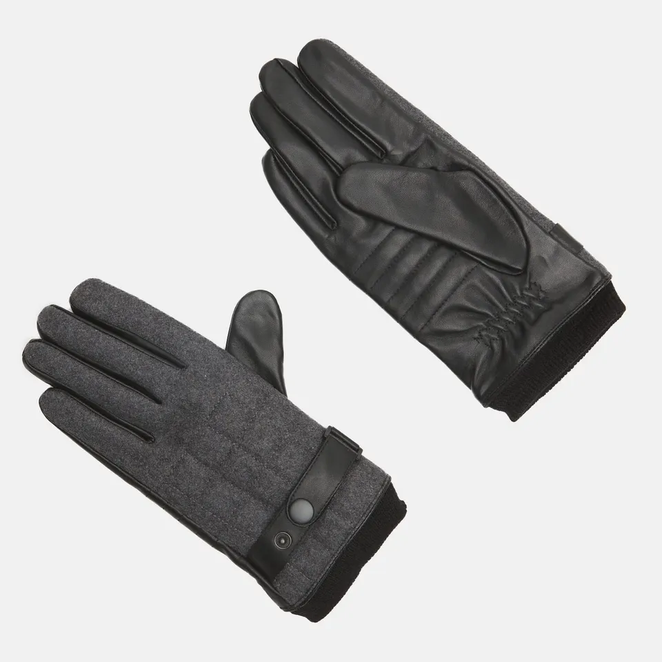 Bata Gants gants homme cuir tissu hiver