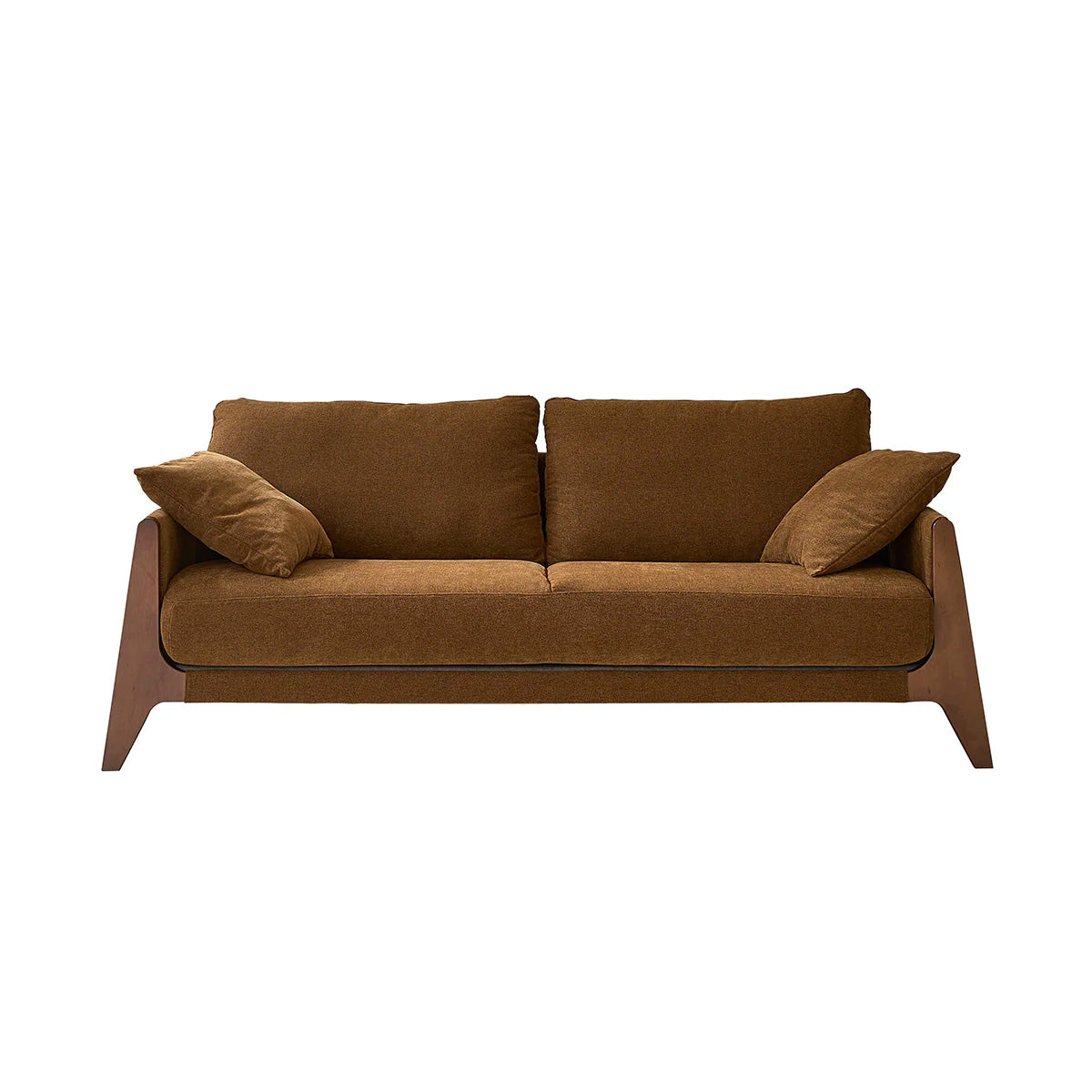 Berah Getah Salon ONDINE canapé droit 3 places velours bronze