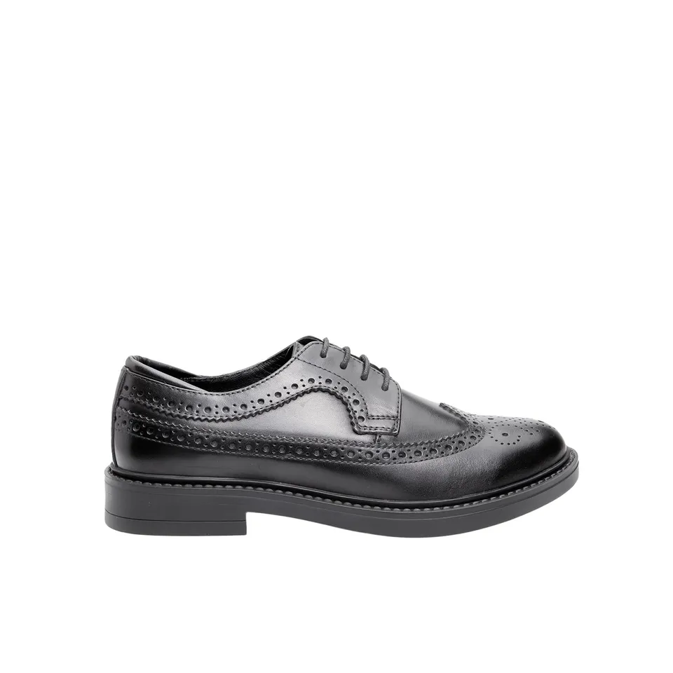 Bata Chaussures à lacets cuir femme noires brogues