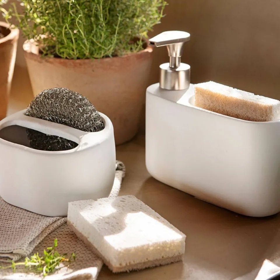 Andrea House distributeur savon céramique blanc