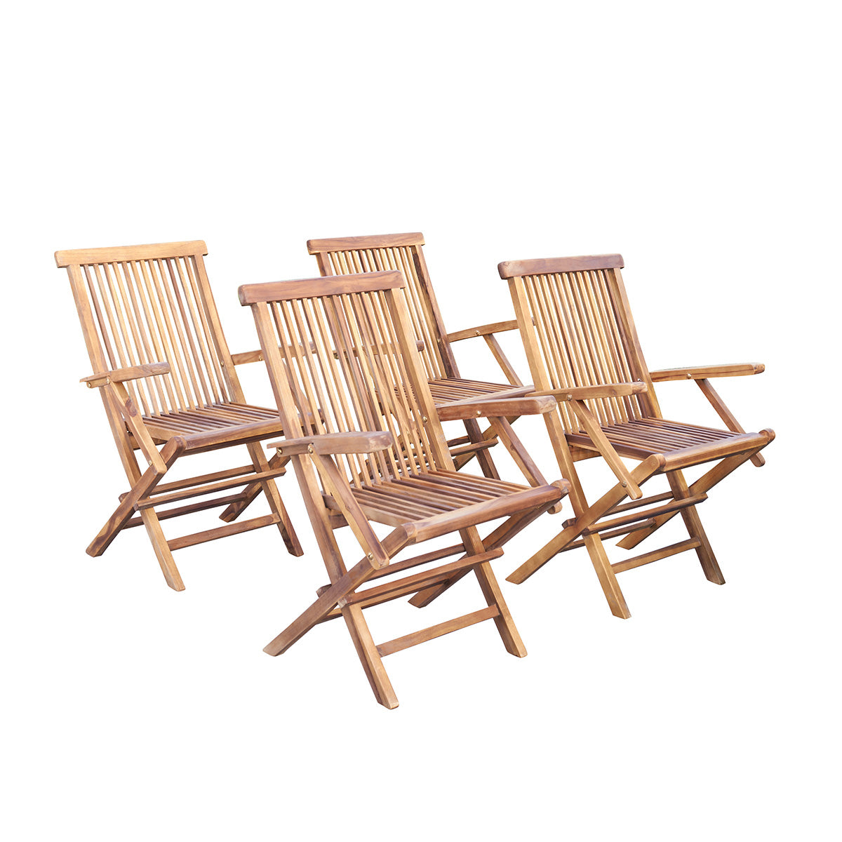 Berah Getah Bali fauteuil jardin teck lot 4 pliant