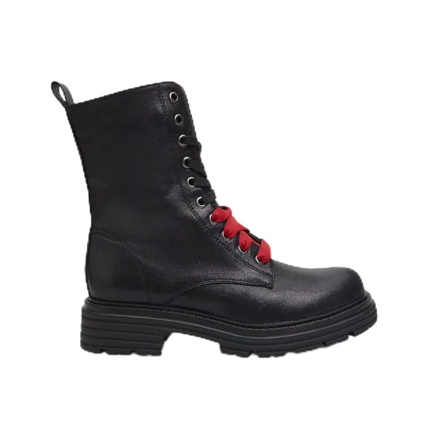 Bata bottines motardes femme à lacets confort