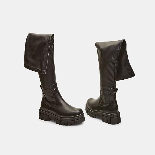 Bata Bottes cuissardes femme effet cuir